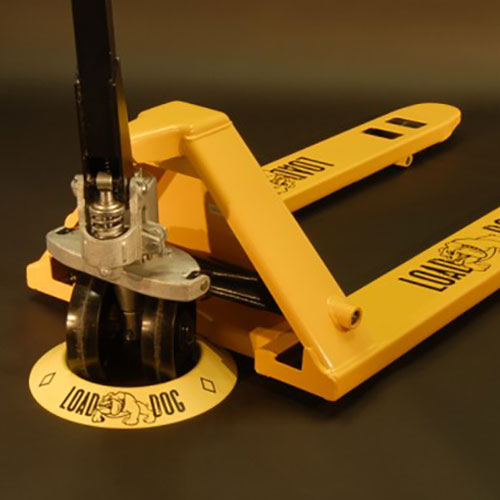 Load Dog™ Pallet Jack Stop - The Most Affordable Product of Its Kind on the Market Today! sold online by Comdaco Rubber Material Molding Services in Kansas City Missouri